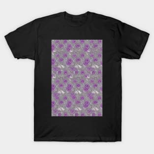 rose pattern T-Shirt